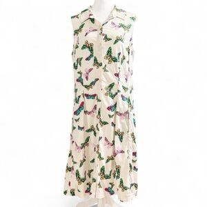 Butterfly Print Sleeveless Dress